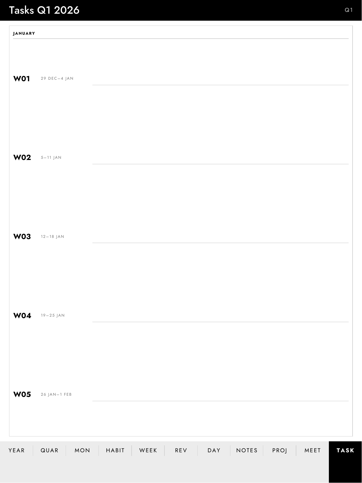 tasks